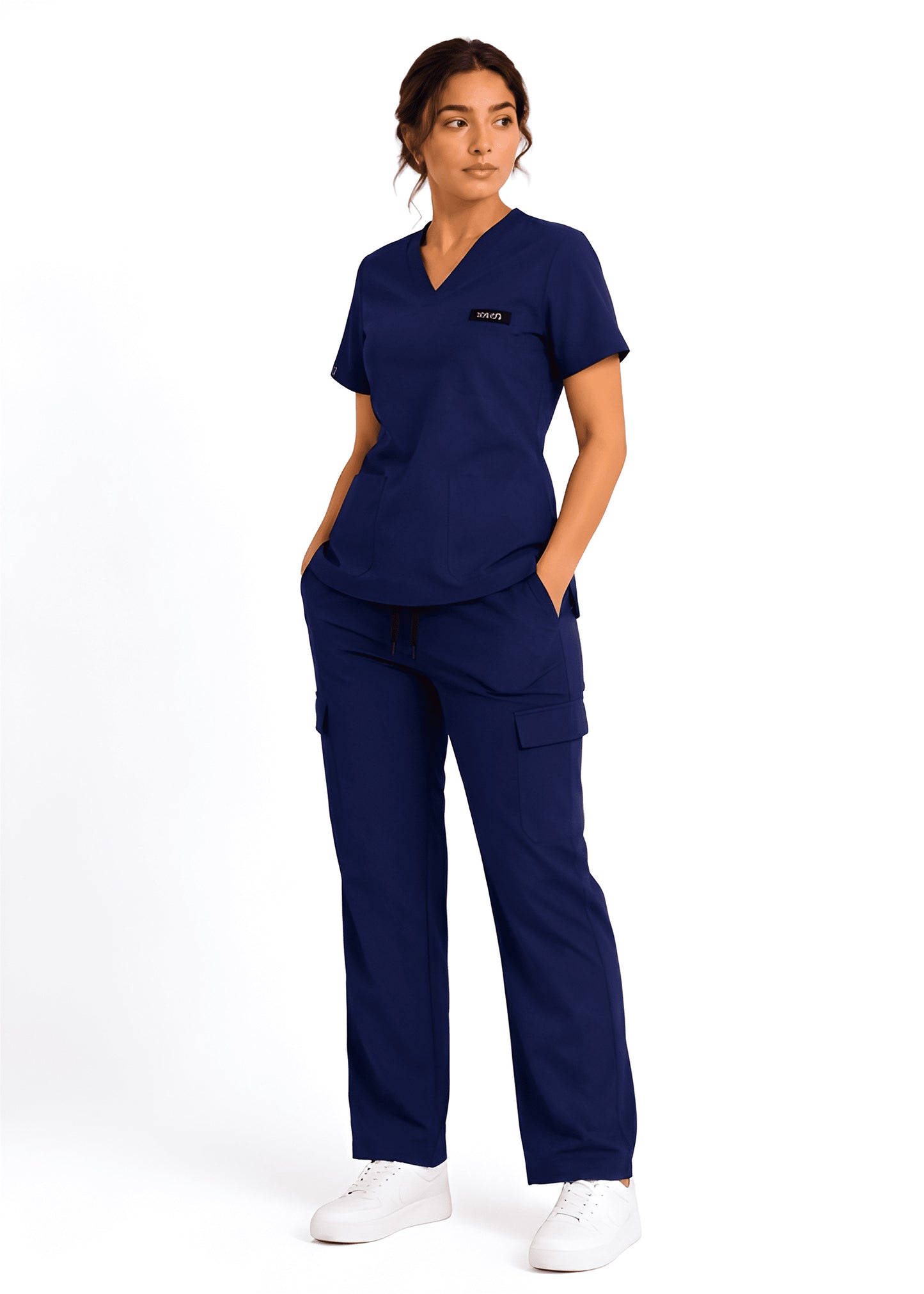 Comfort Flex Women Navy Blue Scrub Set