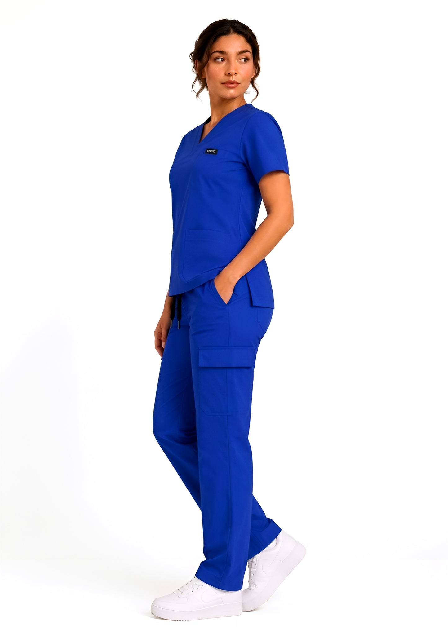Comfort Flex Women Royal Blue Scrub Set