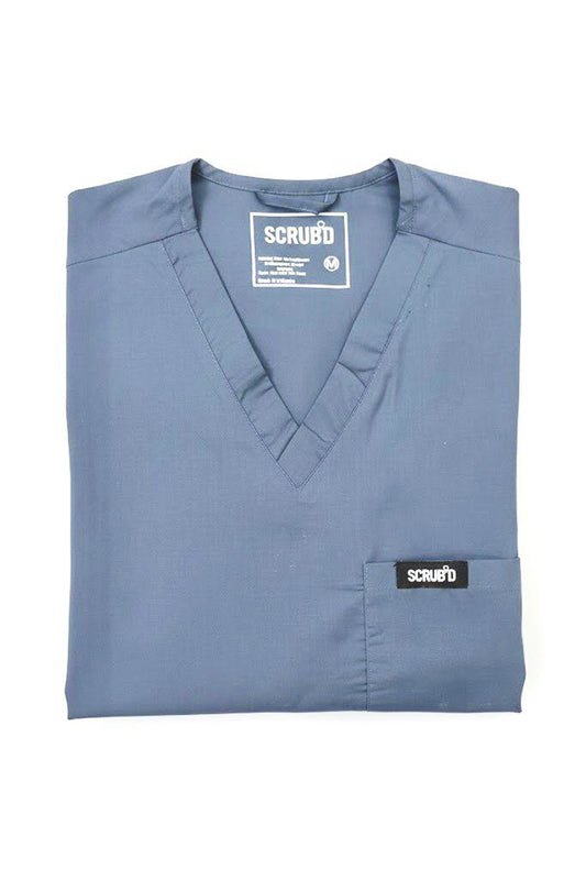 Slate Grey 5-Pocket Modern Fit Scrub Set