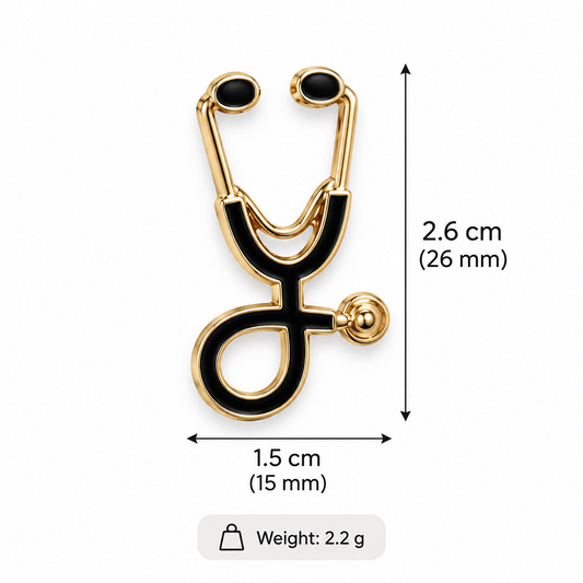 Stethoscope Brooch