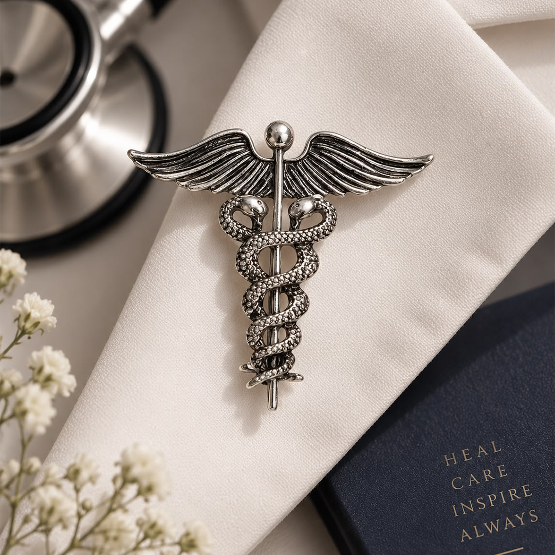 Caduceus Brooch