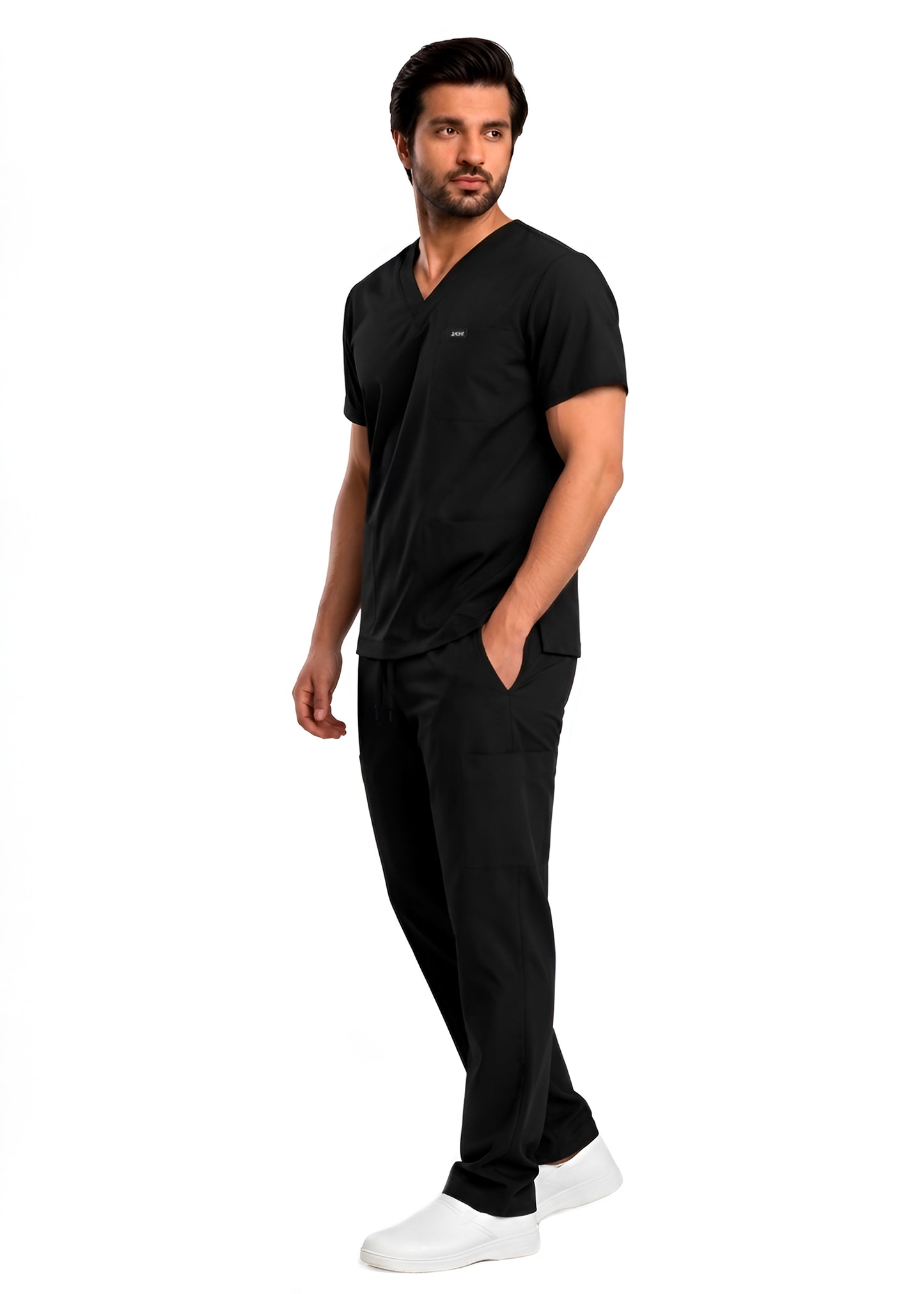 Comfort Flex Black Scrub Set