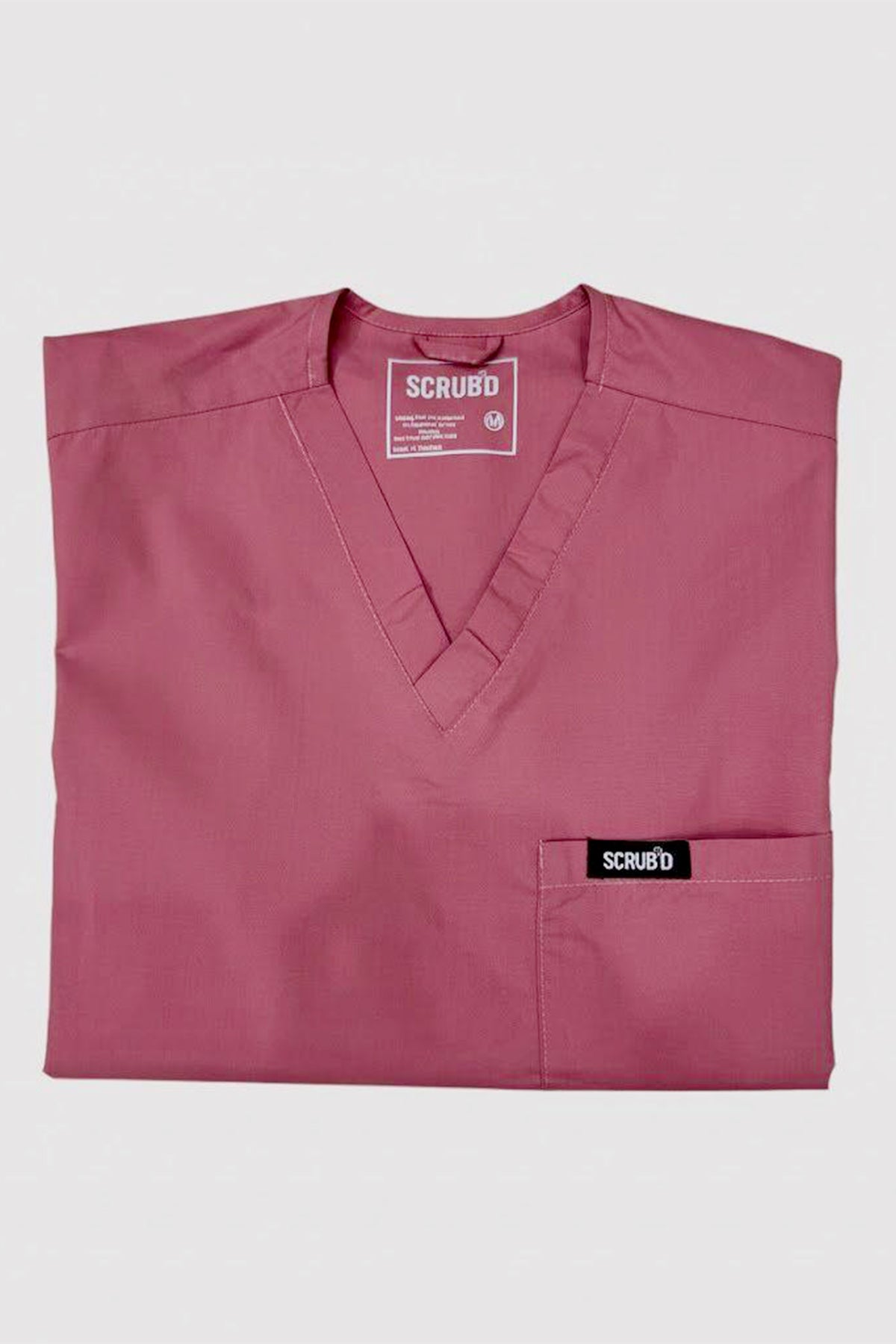 Mauve Pink 5-Pocket Women’s Scrub Set
