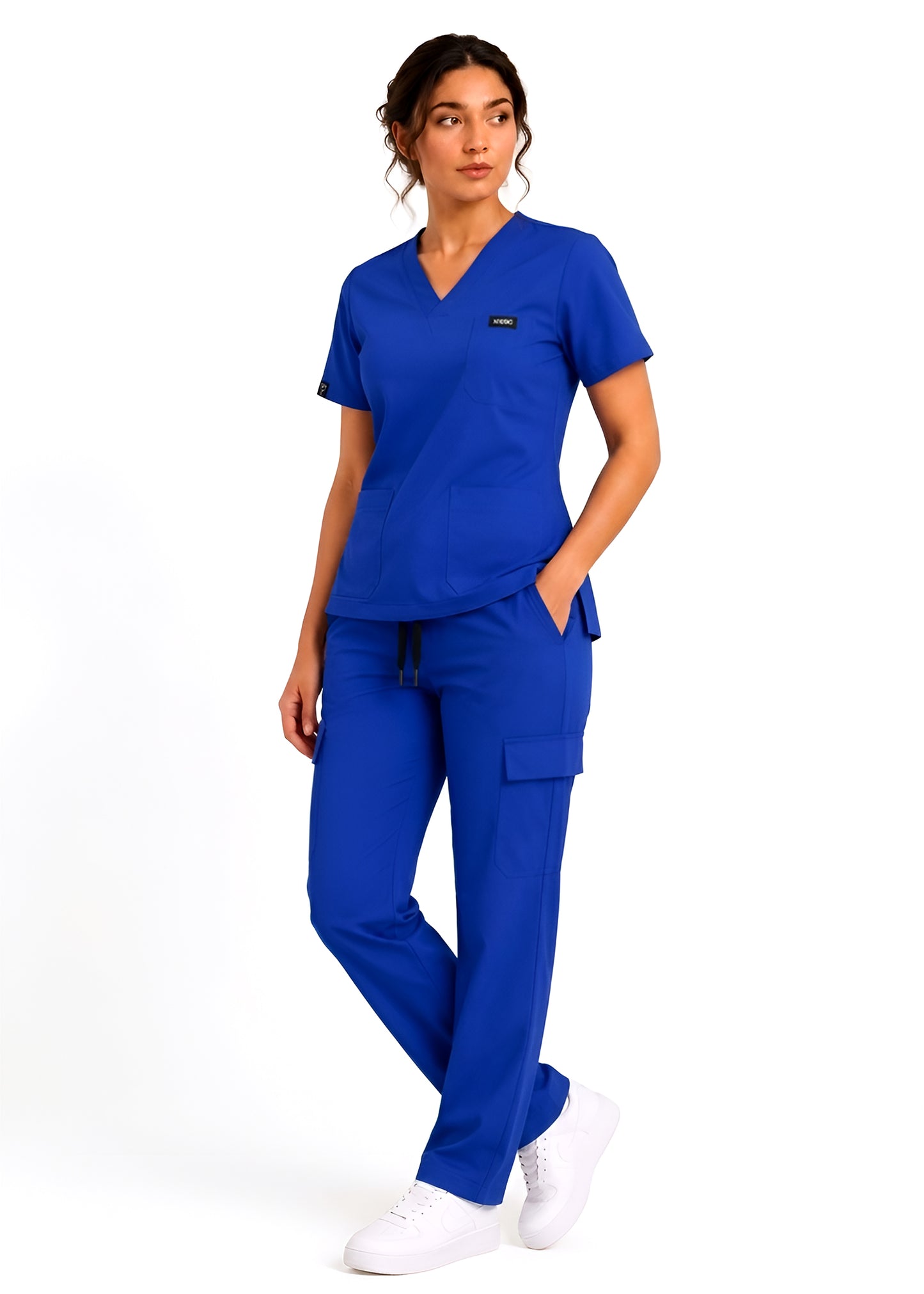 Comfort Flex Women Royal Blue Scrub Set