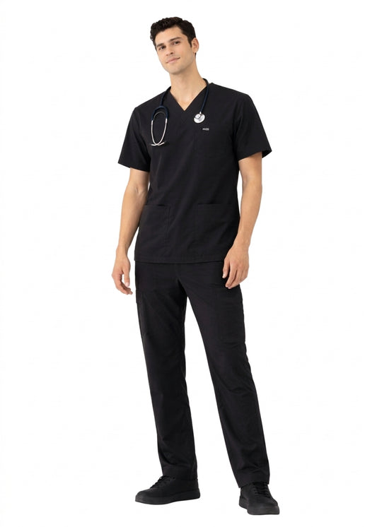 Classic Black 5-Pocket Scrub