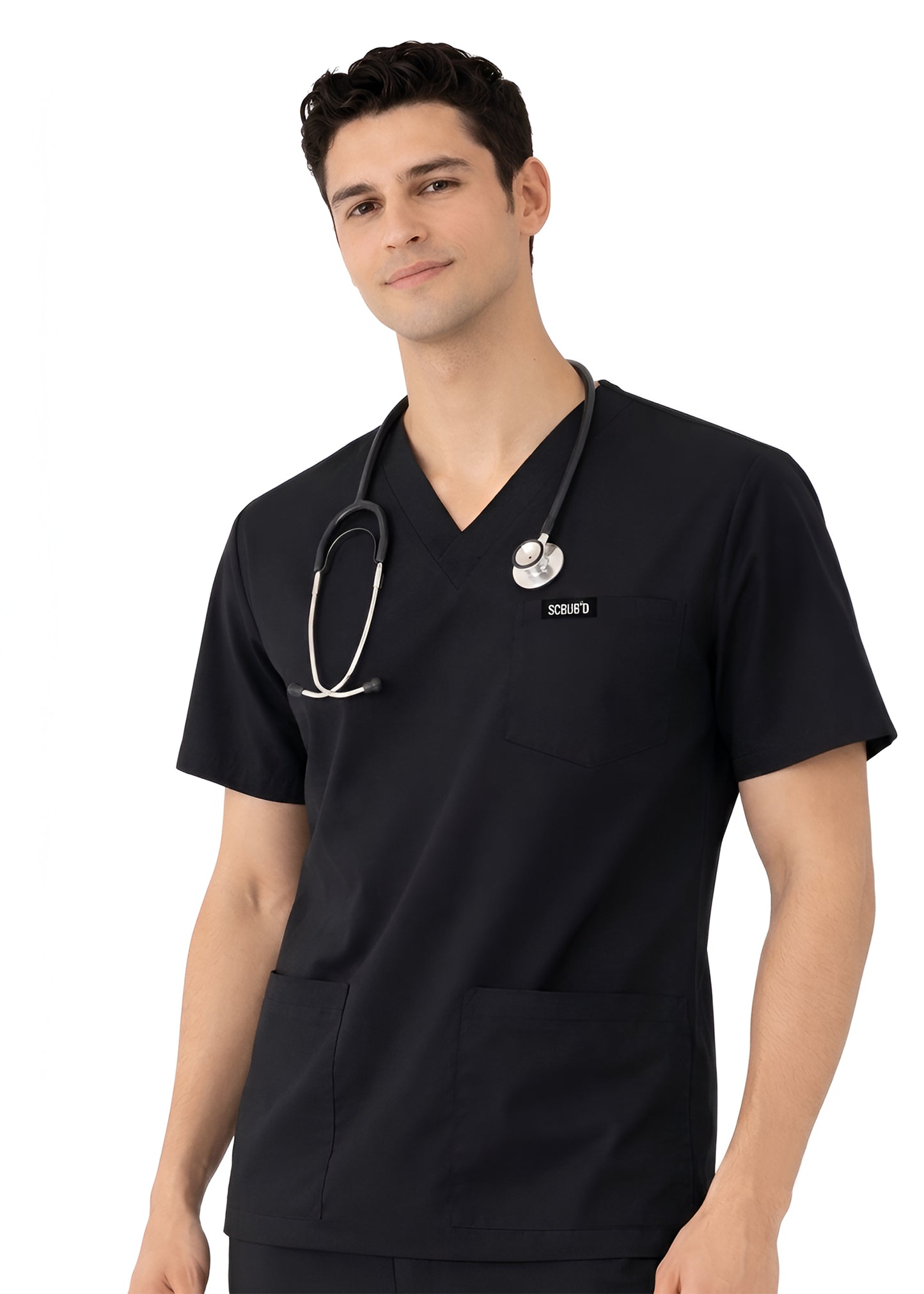 Classic Black 5-Pocket Scrub