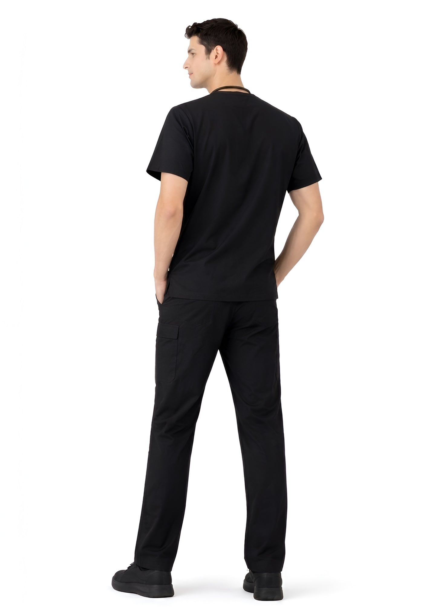 Classic Black 5-Pocket Scrub