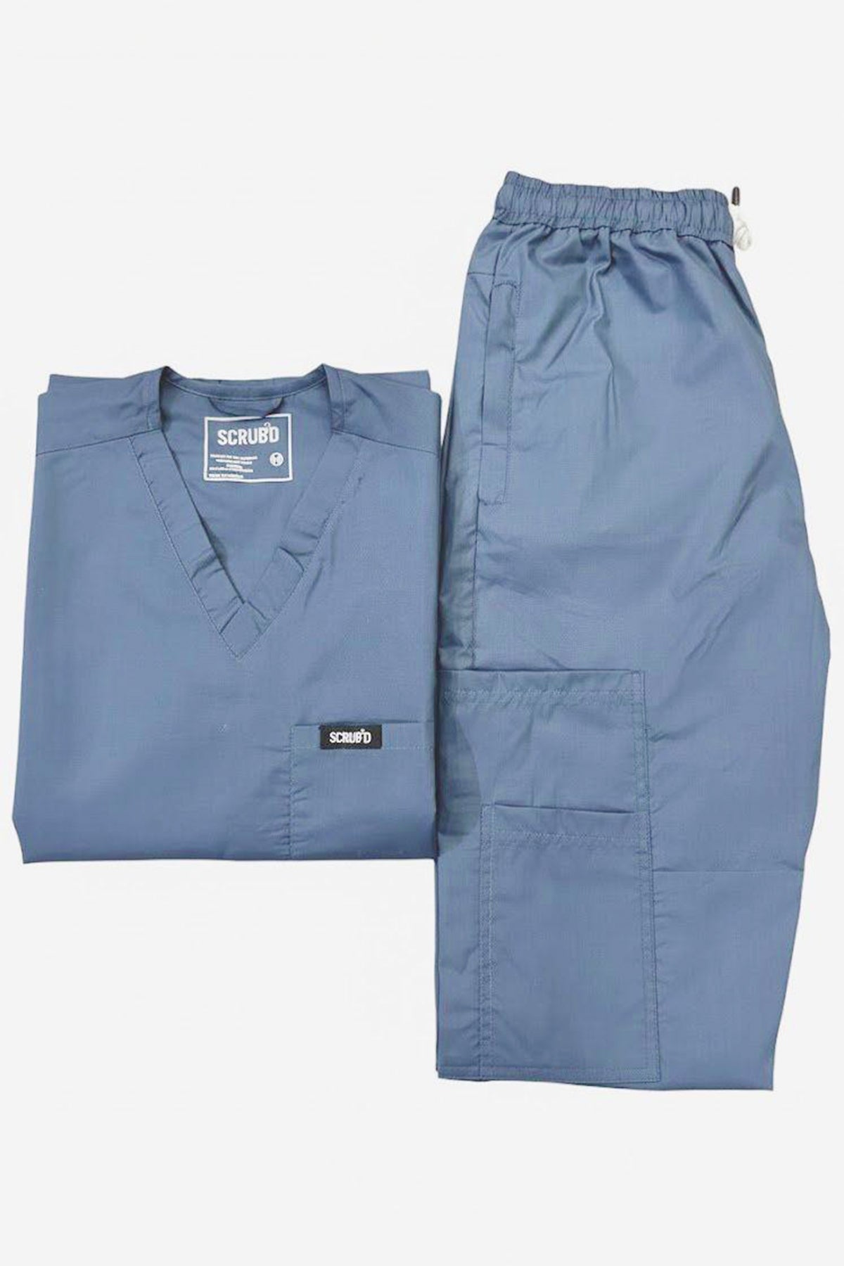 Slate Grey 5-Pocket Modern Fit Scrub Set